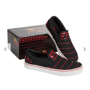 In-N-Out Kids Slip-On Black and Red Sneakers